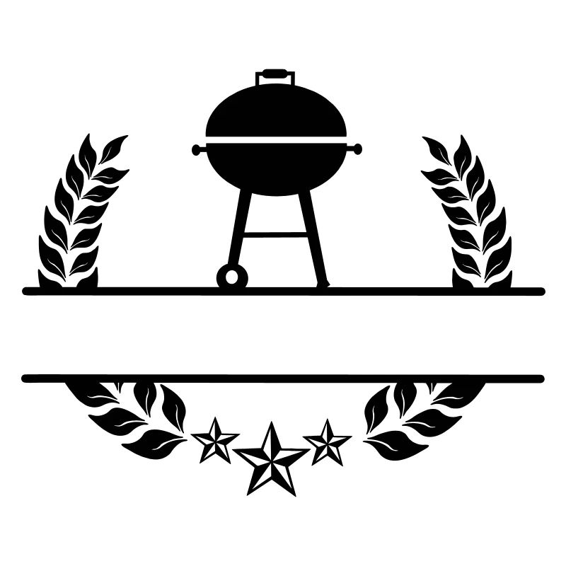 BBQ Monogramm Lorbeerkranz