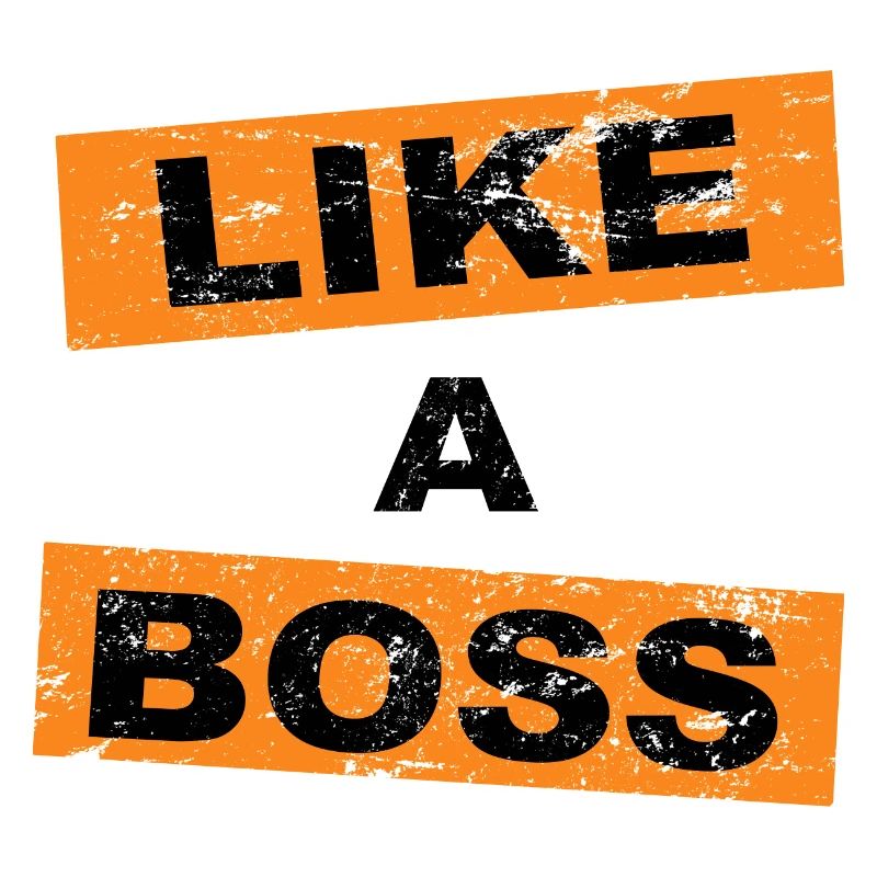 Like a Boss saying lettering