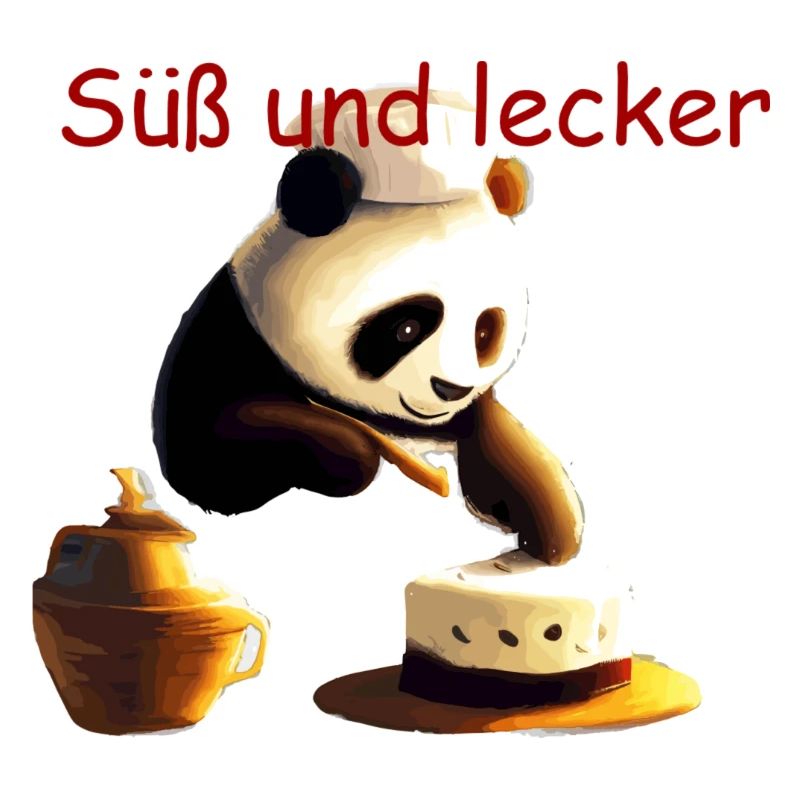 Süß und lecker Panda Bäcker. Geschenk