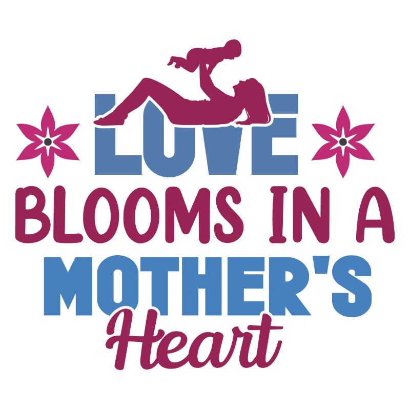 Liebe blüht im Herzen einer Mutter