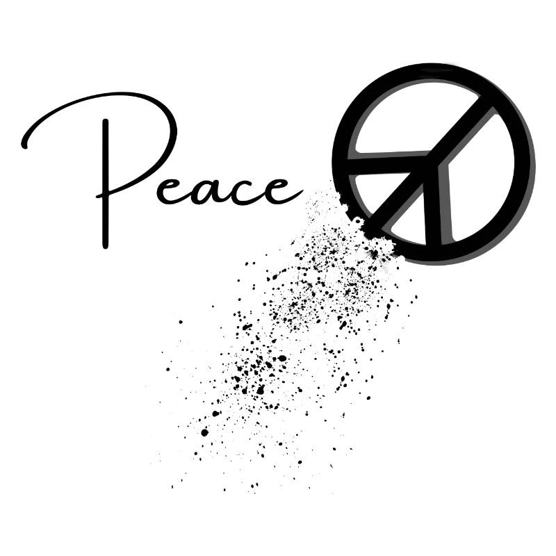 Circle Logo with Sketch Impulse - Peace Sign