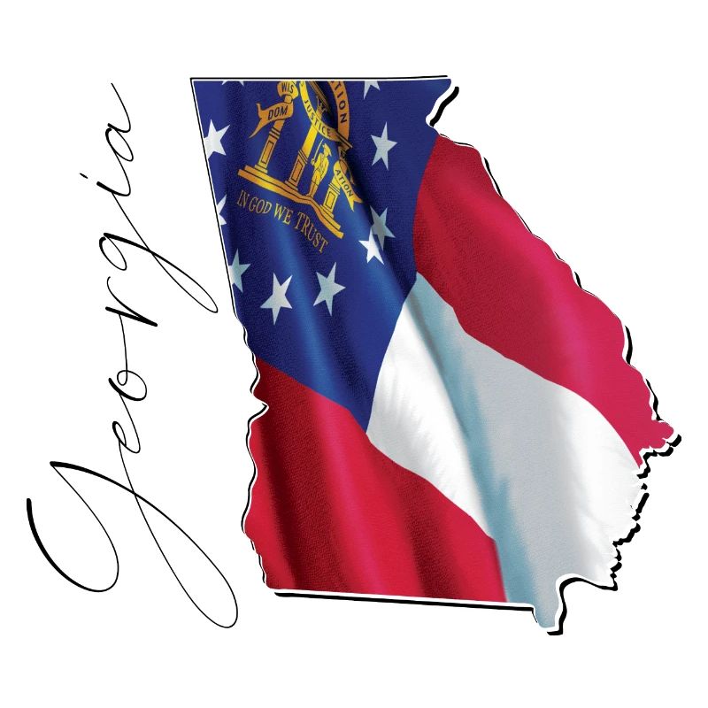 Georgia (USA) | Real Flag | Flag Map Script