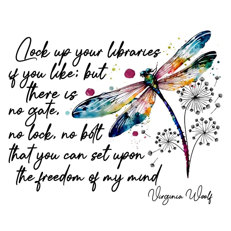 Conception de la citation de la liberté de Virginia Woolf