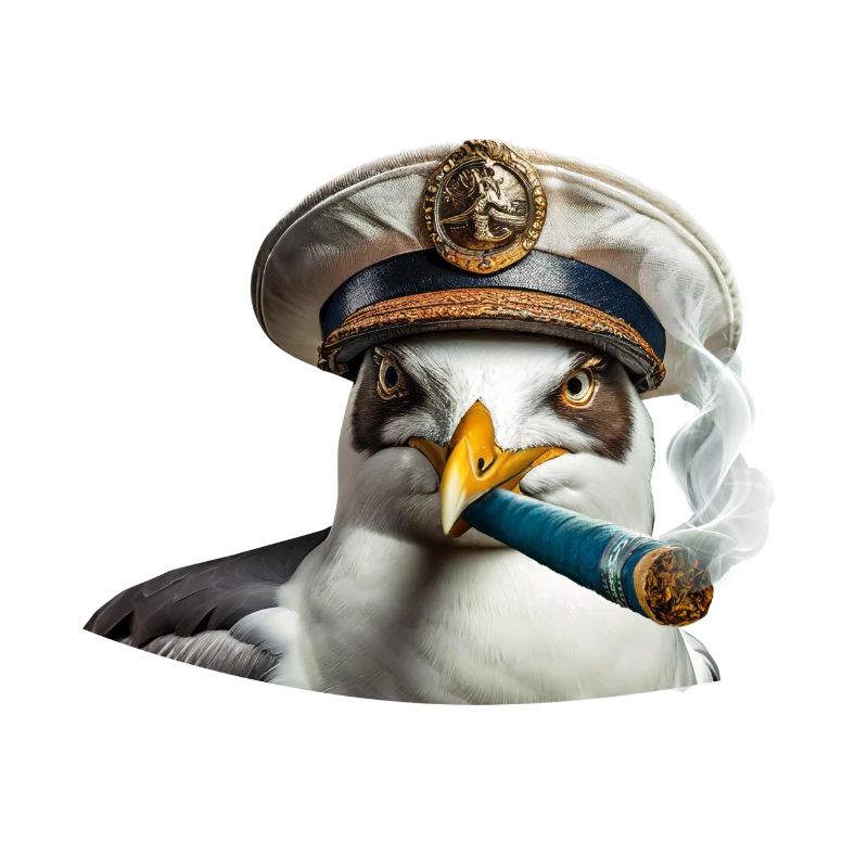Captain Möwe mit Zigarre