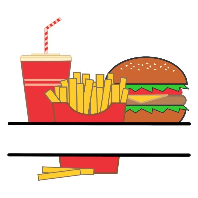 Pommesbuden-Logo oder Restaurant-Emblem