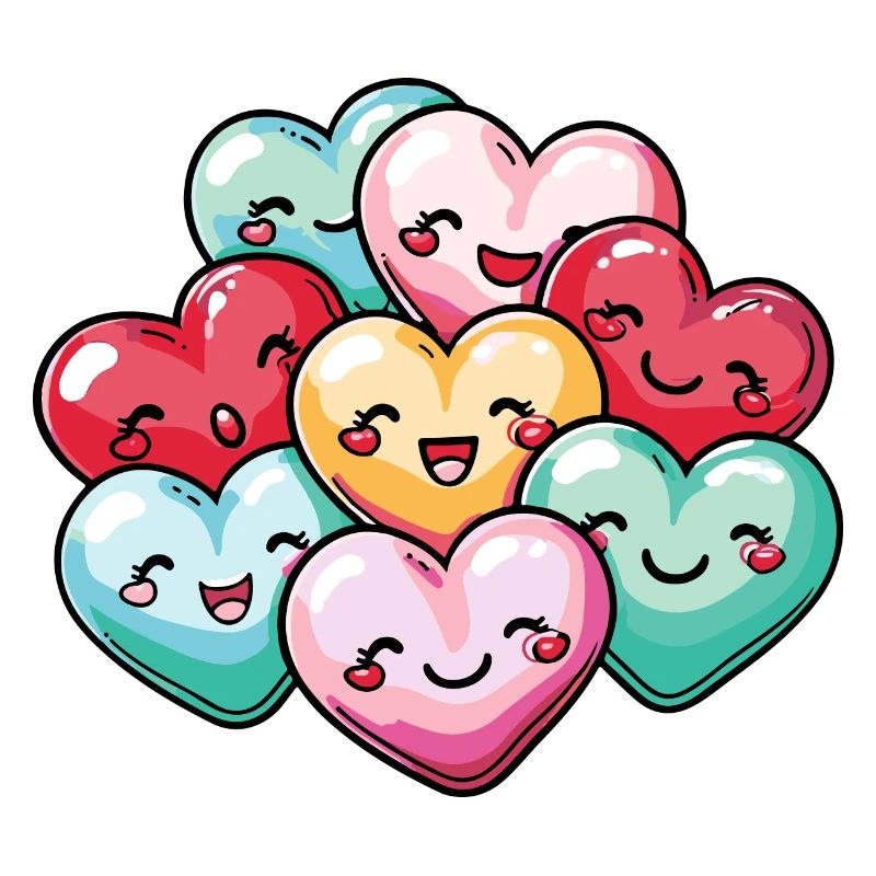 Hearts Group Cute Team Love Comic