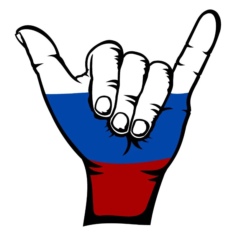 Symbole de surf du drapeau de la Russie