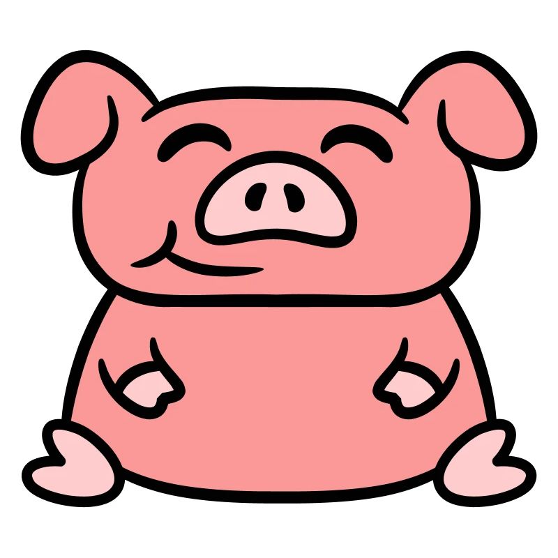 Assis Cochon Amour Petit Cochon Mignon