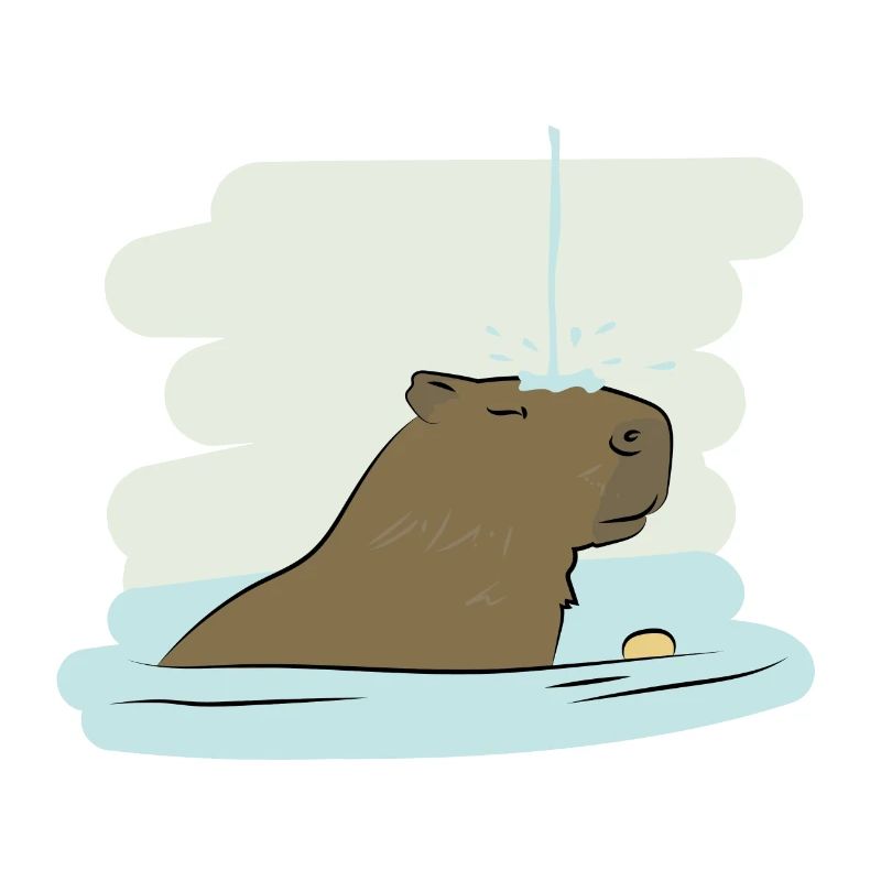 Design d’illustration « Baisers de Capybara »