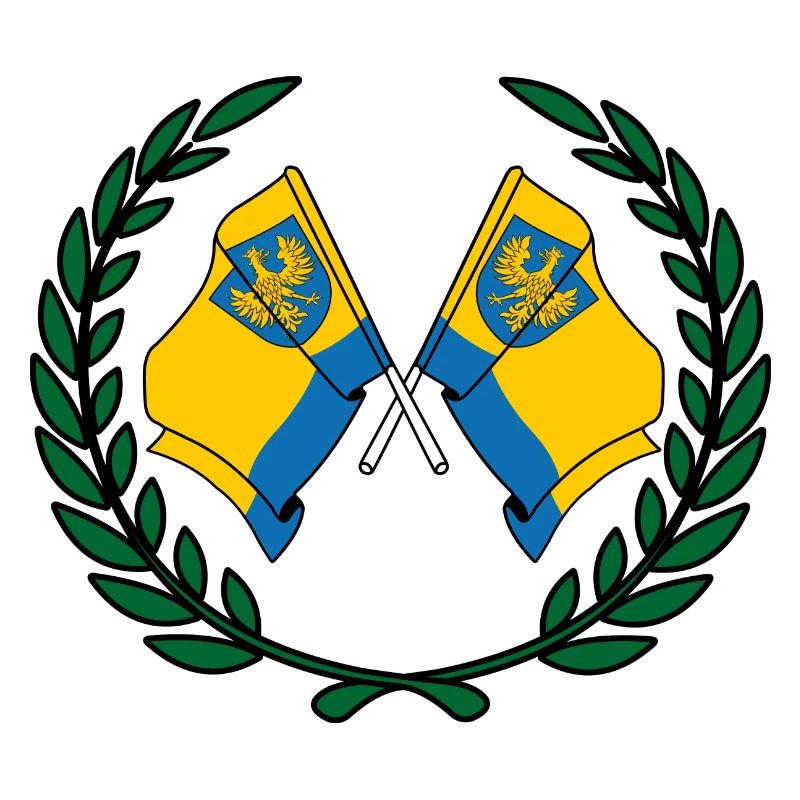 Flags Opole laurel wreath