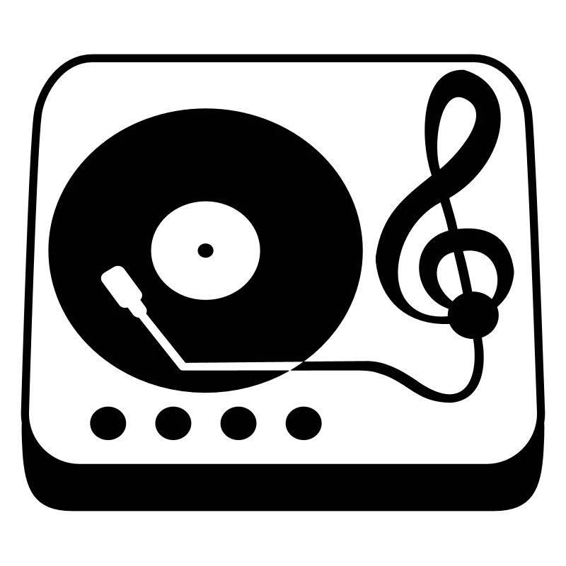 Music clef note mixer party vinyl