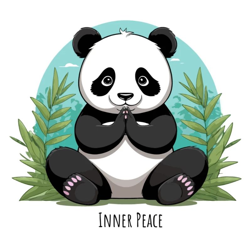 Innerlijke rust – Mediterende panda