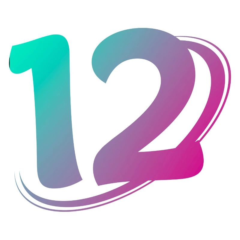 Numéro 12 multicolore