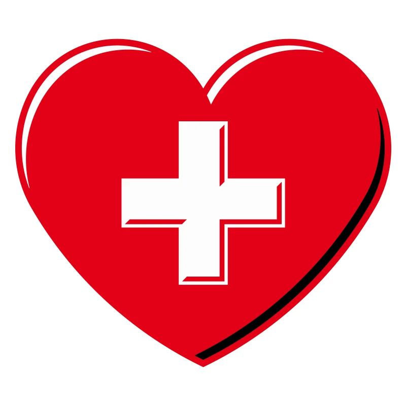 Herz Mit Schweizerkreuz (Schweiz / 3D / 3C)
