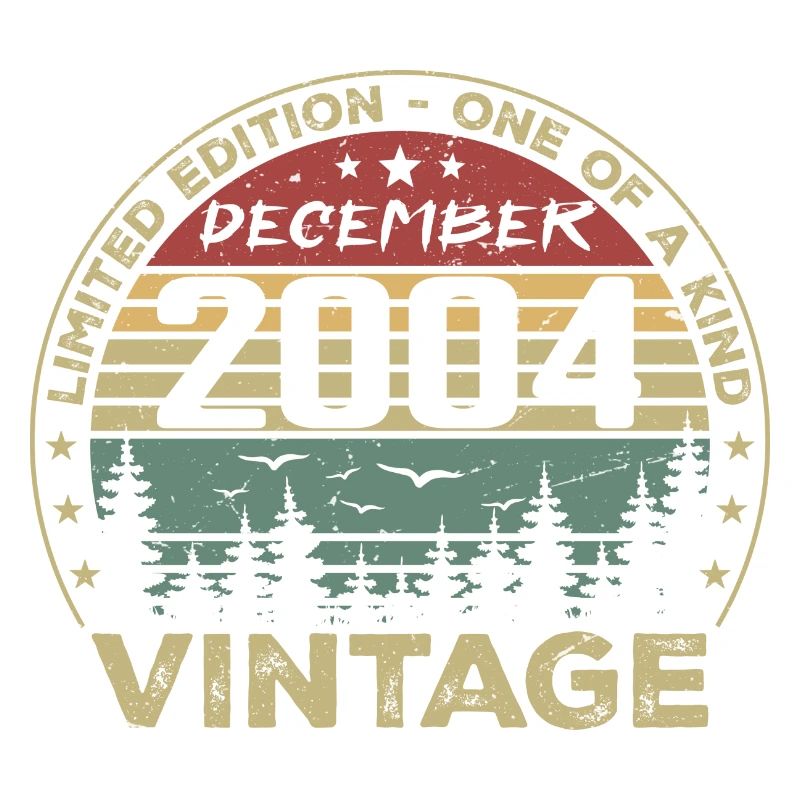 Dezember 2004 Retro Vintage Geburtstagsgeschenk