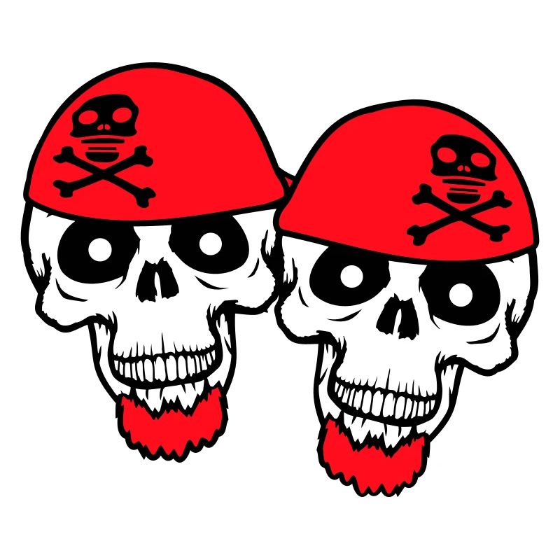 2 Crâne de pirate Squelette Crâne Équipe d’Halloween