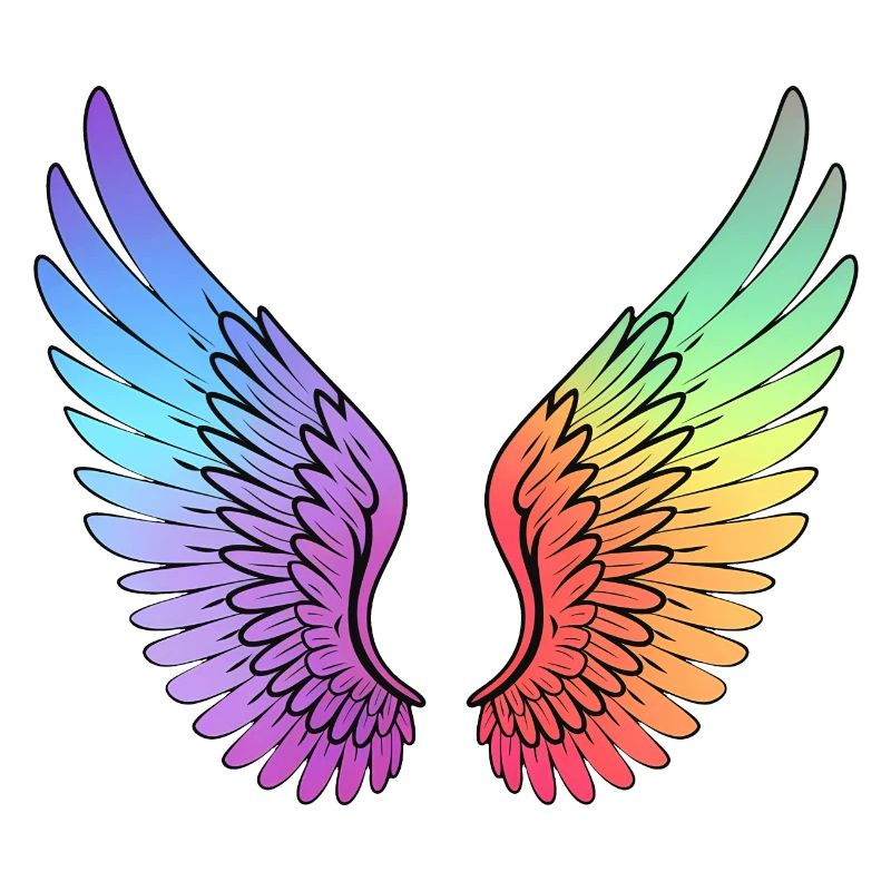 Rainbow Gradient Wings