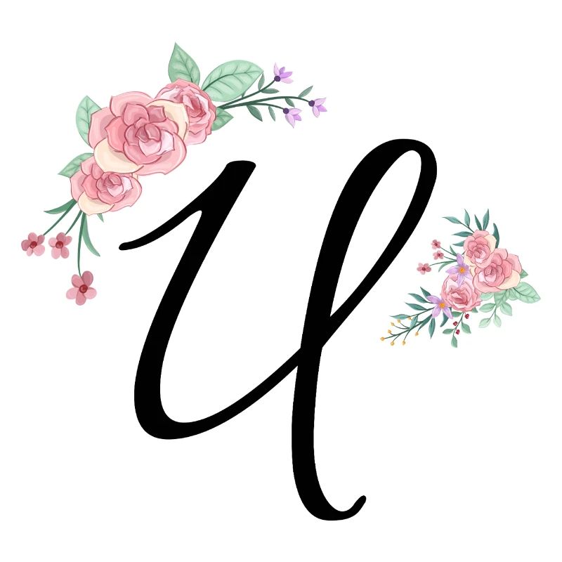 Buchstabe u Blumen