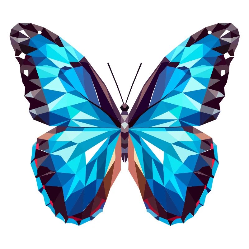 Papillon bleu - Inspiré du papillon Morpho