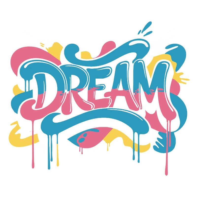 DREAM Graffiti Design voller Farbe und Motivation
