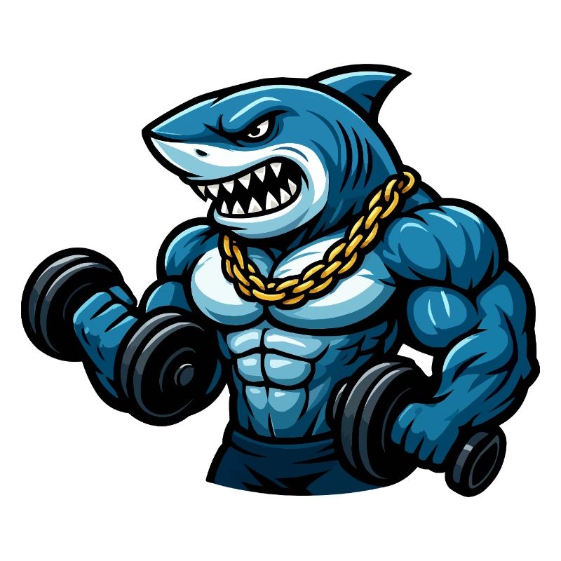 shark bodybuilder comic