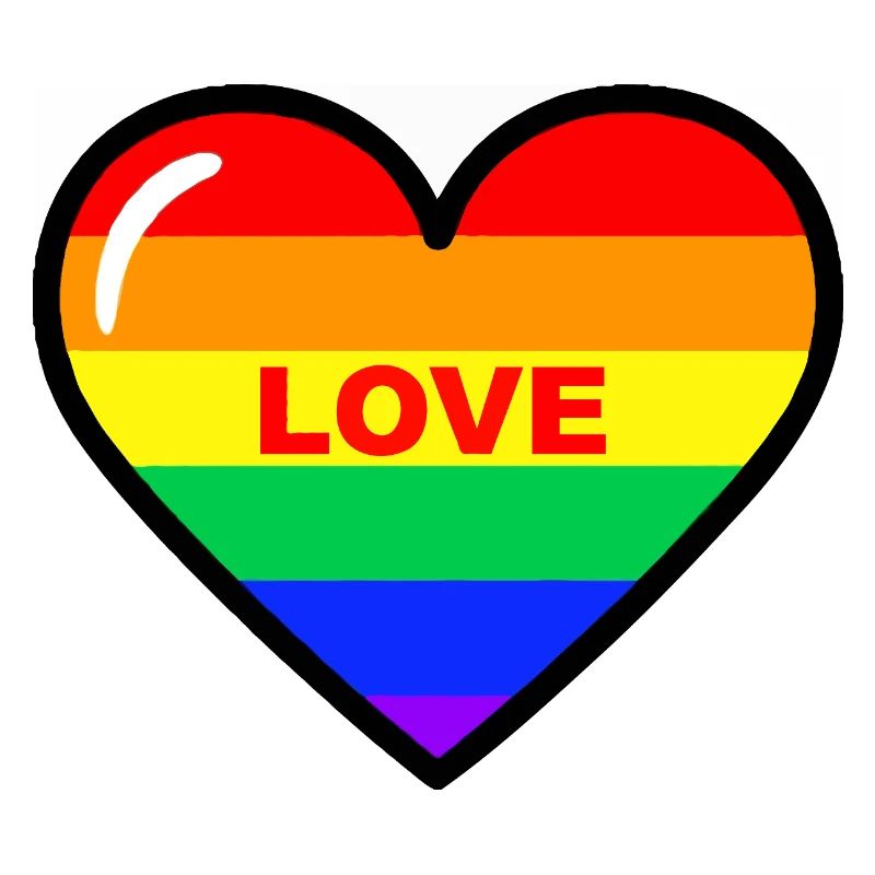 Regenbogen Herz Liebe