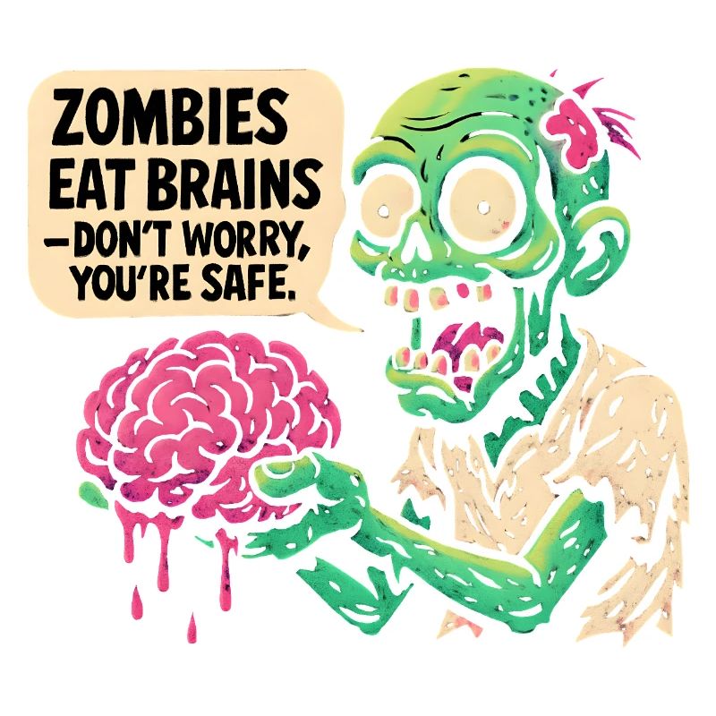 Zombie Brain Fun Retro