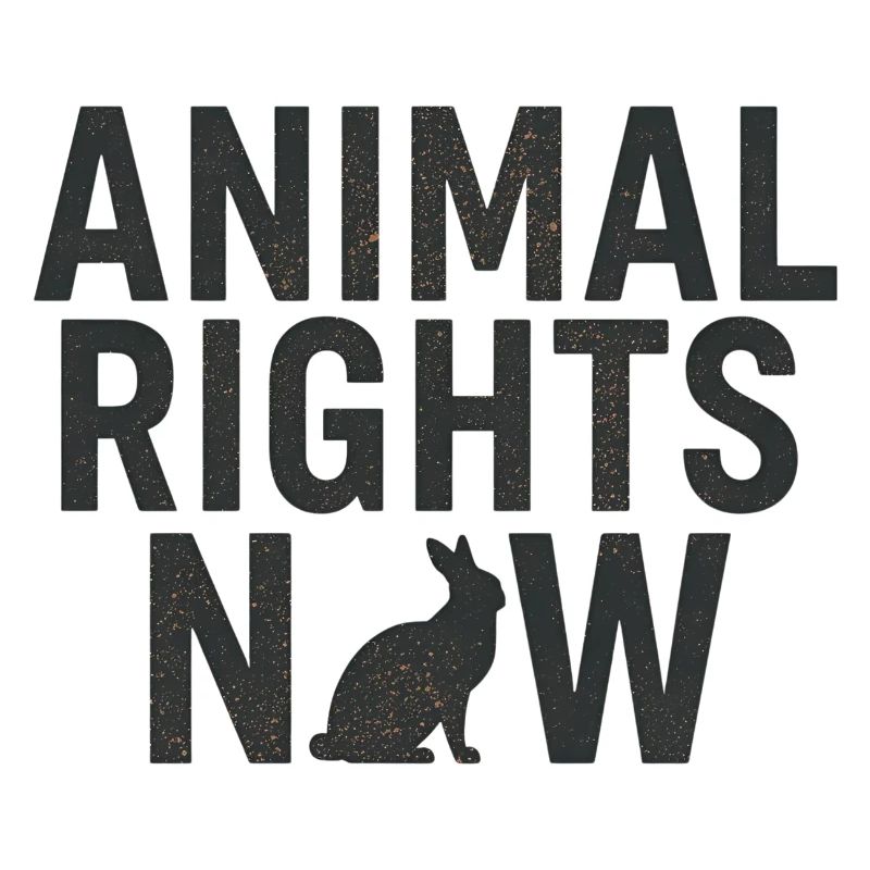 Animal Rights Now Statement Typografie