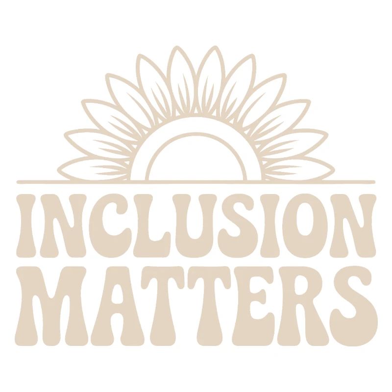 L’inclusion compte Le design du soleil avec la fleur