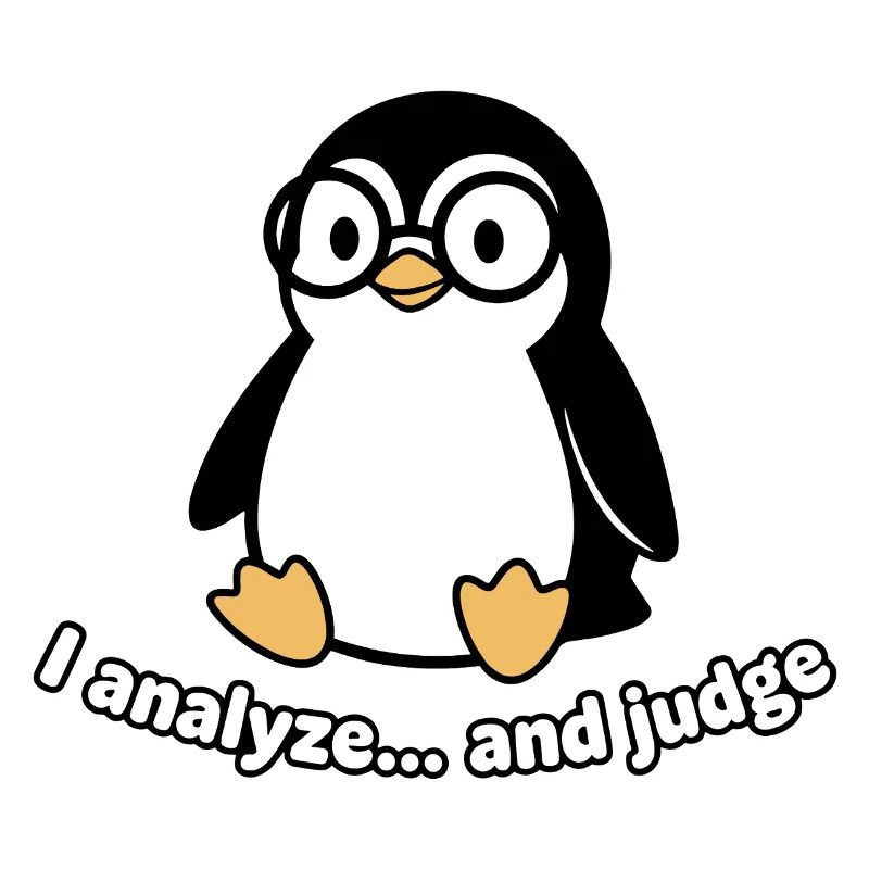 Pinguin Denker mit Brille
