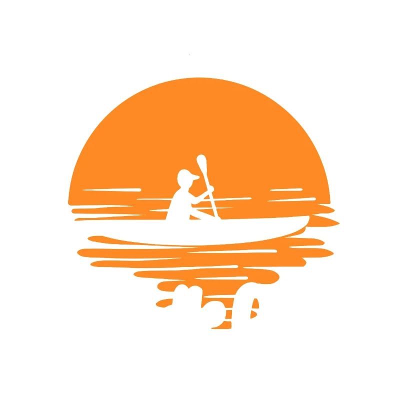 When In Doubt Paddle Out Sunset Kayak Art