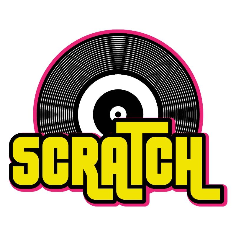 Graphique de disque vinyle Scratch DJ