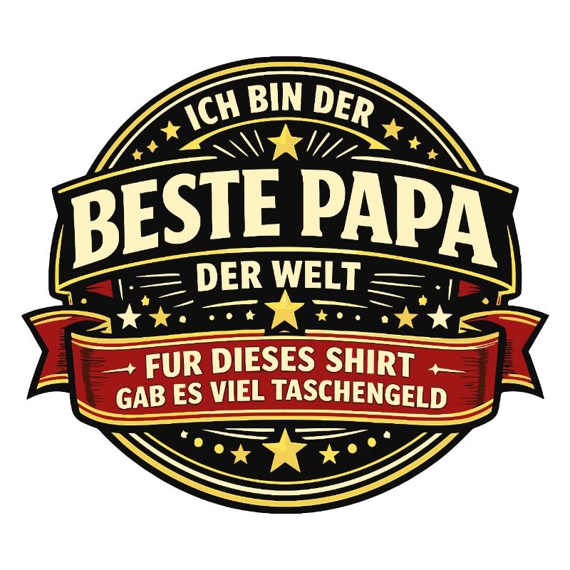 Bester Papa der Welt mit Taschengeld Spruch