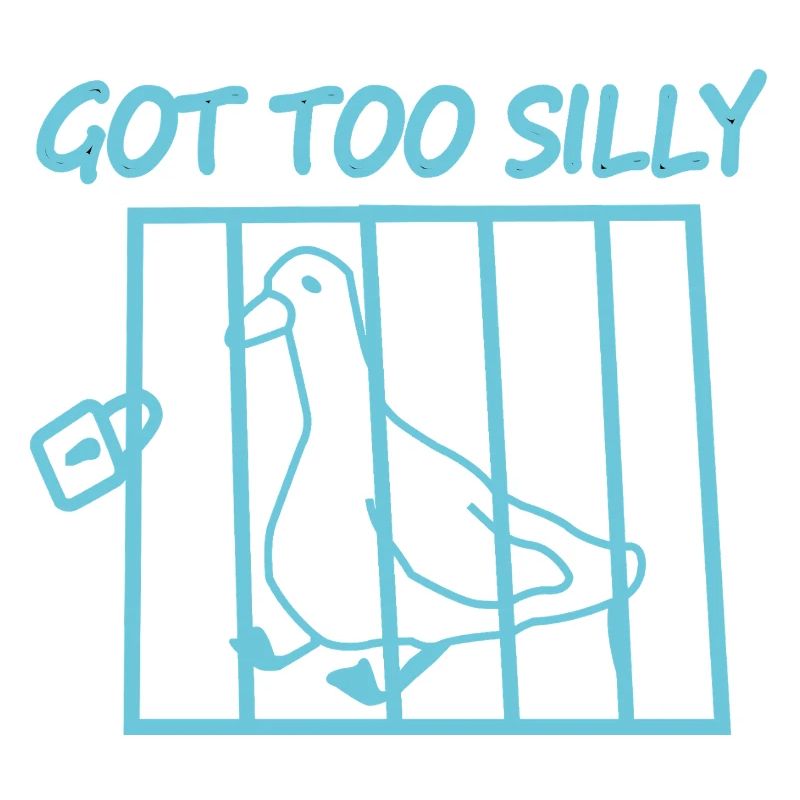 Vogel im Käfig mit dem Text Wurde zu dumm