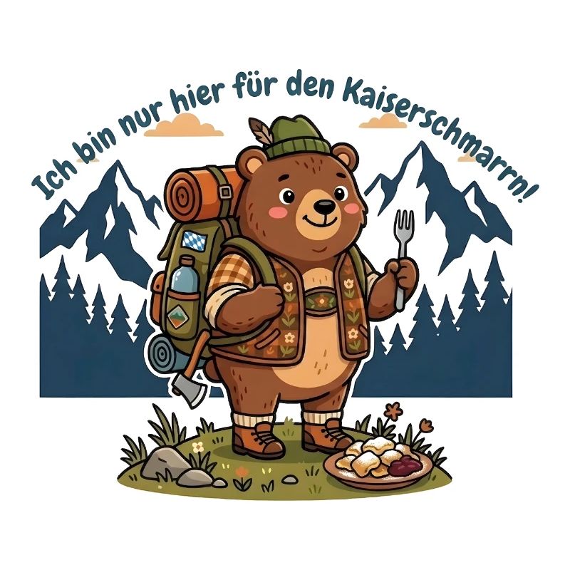 Kaiserschmarrn Wanderbär - Lustiges Wandershirt