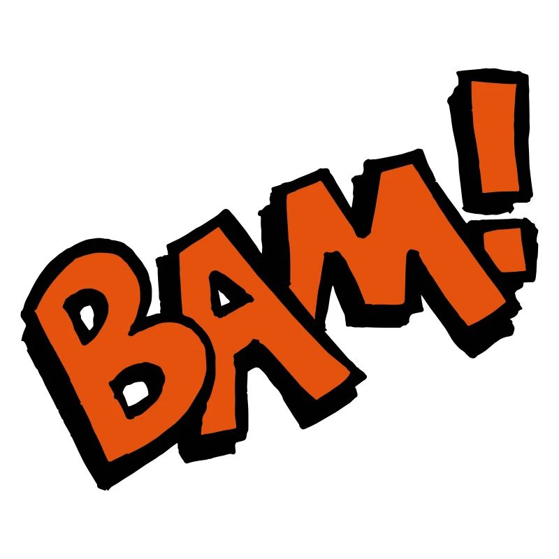 Bam! Comic Speech Bubble Funny font gift
