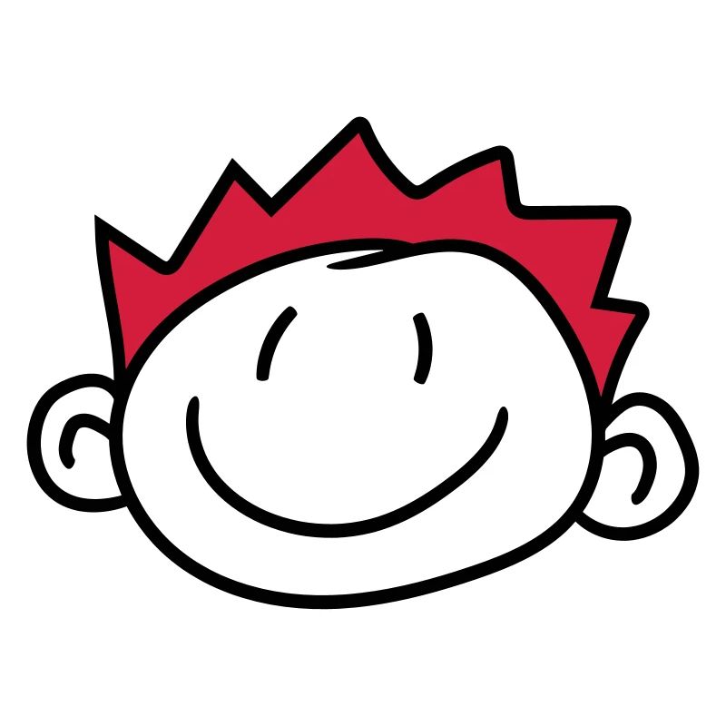 face head child painted scribble comic cartoon jun