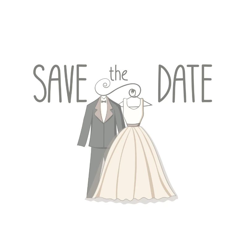 Wedding Save The Date Illustration