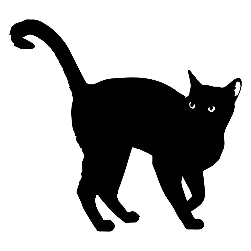 silhouette de chat noir - silhouette de chat noir