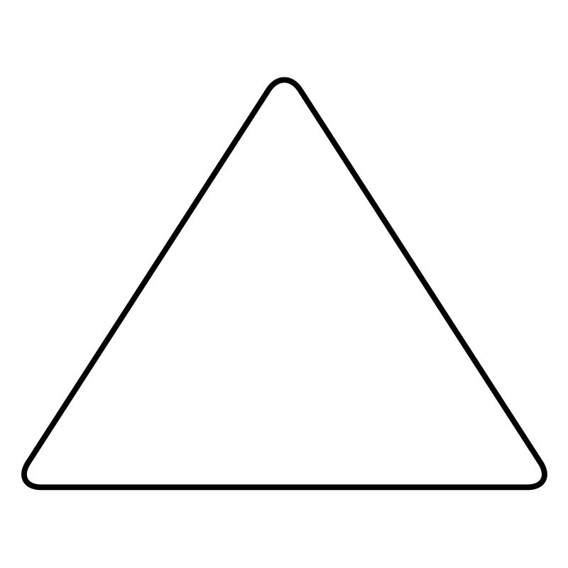 Triangle avec coins arrondis