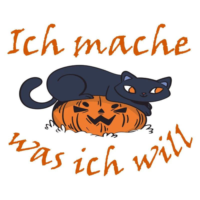 Ich mache was ich will Halloween Katze