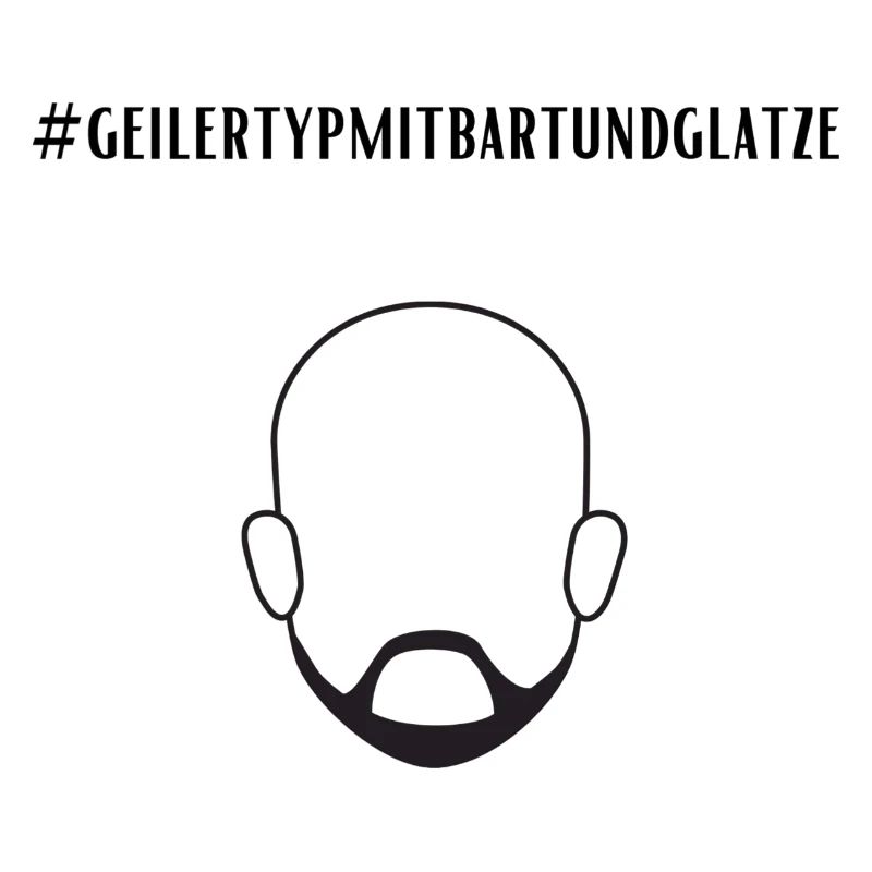 Geiler Typ Mit Bart & Glatze Glatzkopf Bartträger