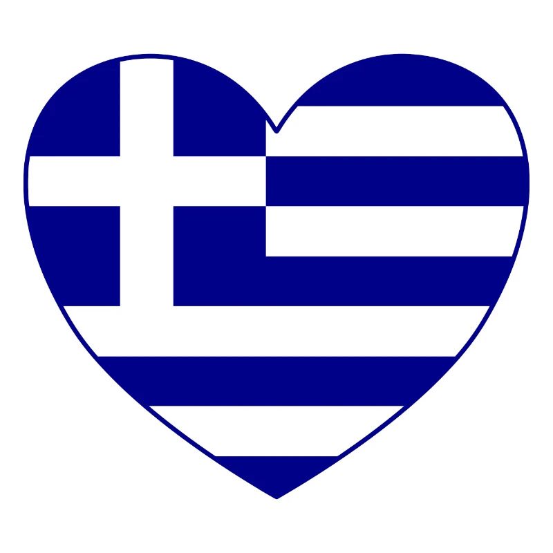 Grèce Drapeau Coeur de Hellas