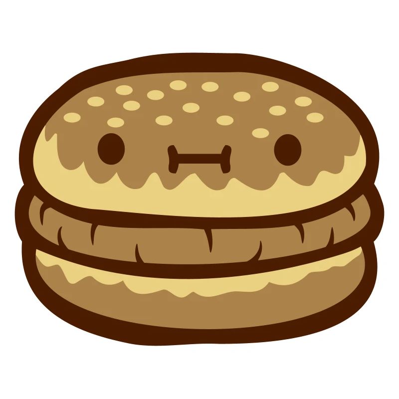 Cute face cheeseburger