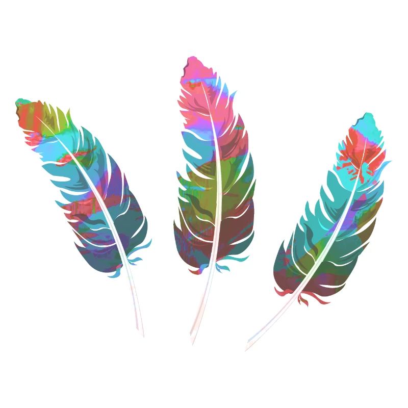 plumes, colorées, plumes, graffitis