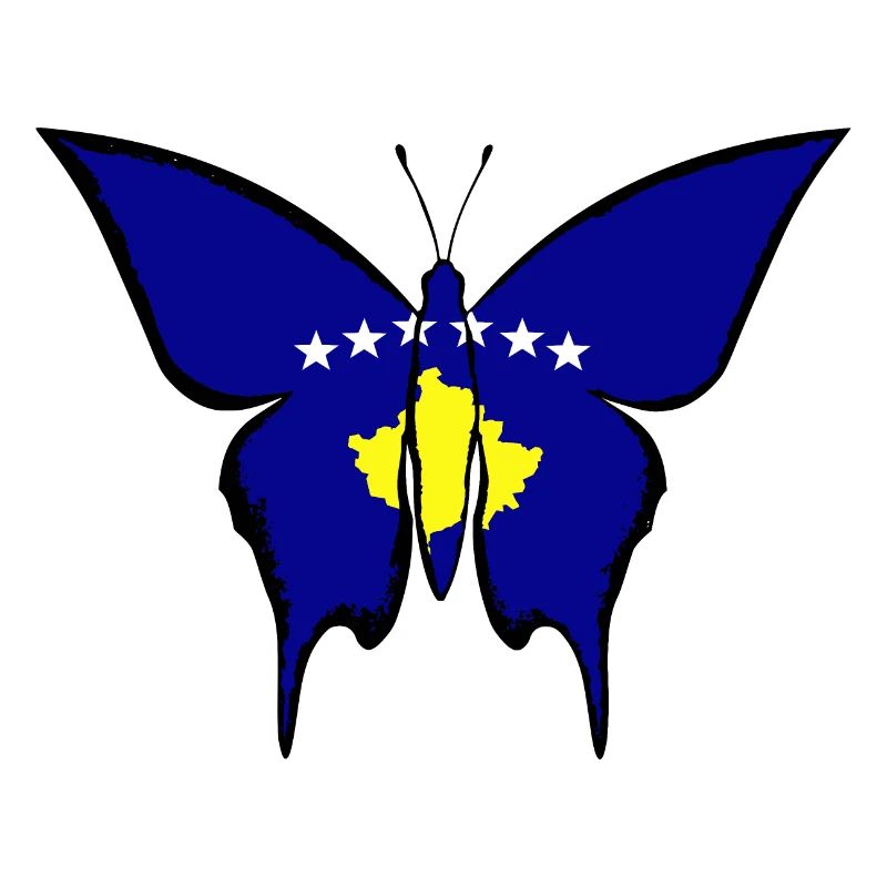 Drapeau du Kosovo papillon