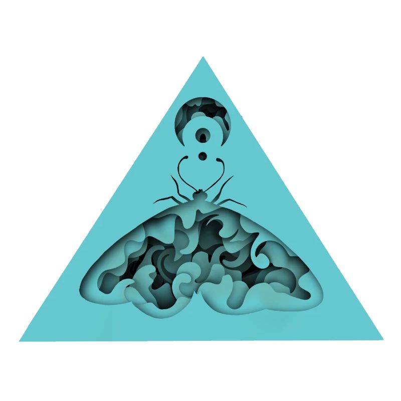 Infinity Moth - Boho Moths 3D Papercut Design