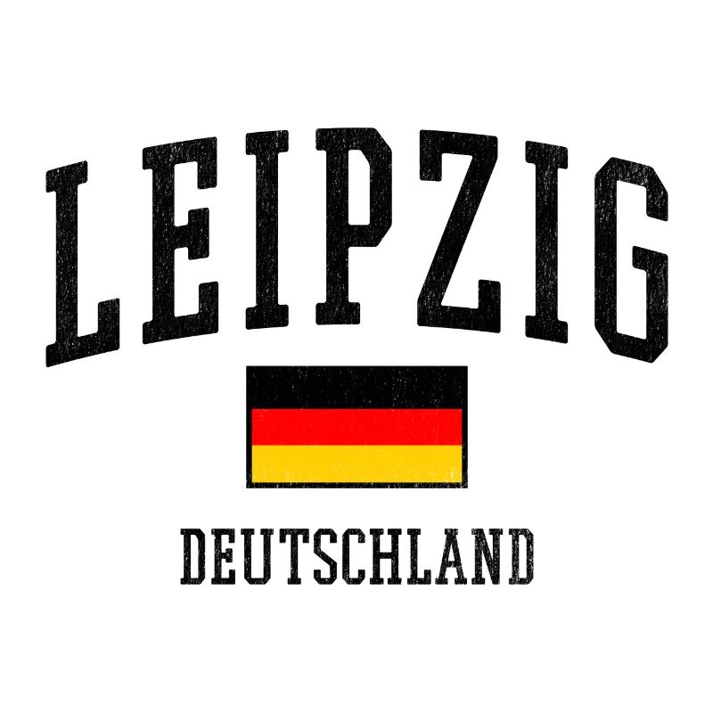 Leipzig Germany Design with flag