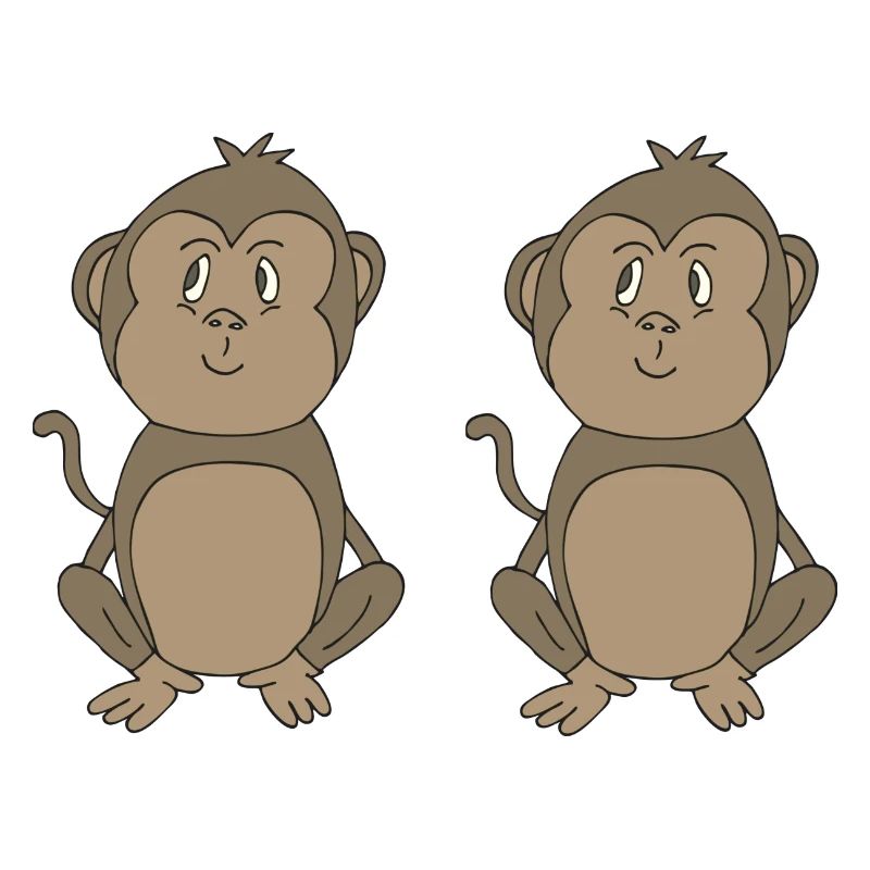Monkey funny in a double pack