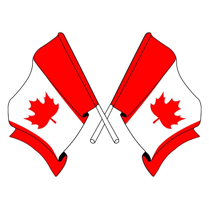 Drapeaux du Canada croisés